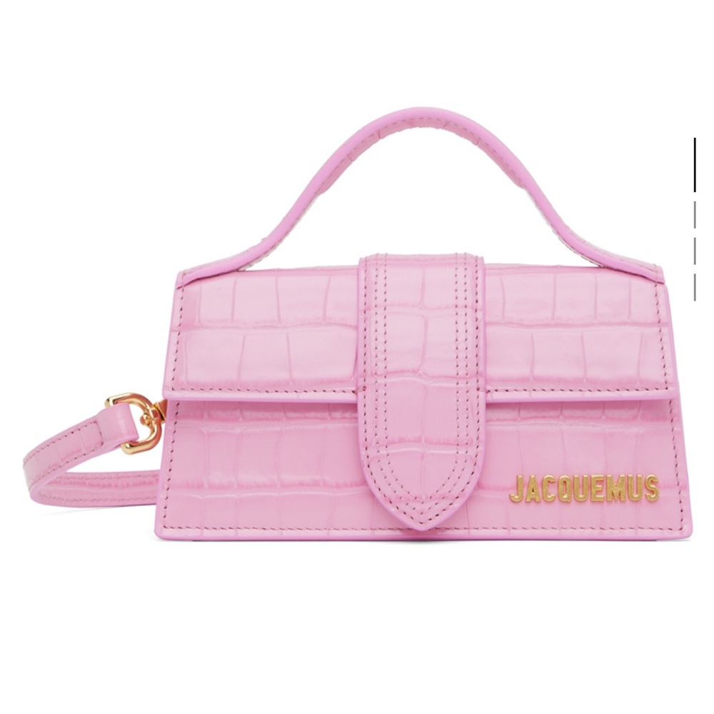 Jacquemus Pink Croc-Embossed Mini Bag - Picture 4 of 7